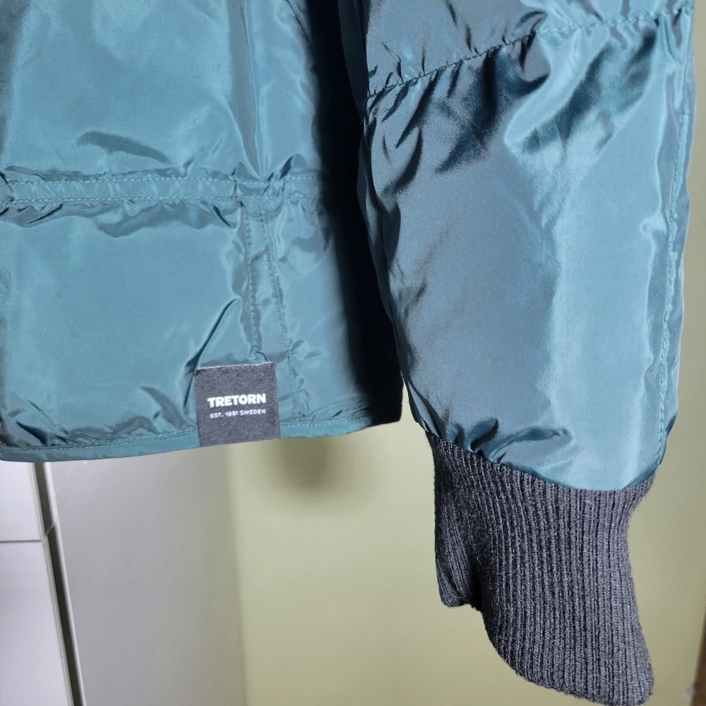 Tretorn FIELD LINER Womens - Down padded quilted coat jacket puffer green large - Picture 9 of 13